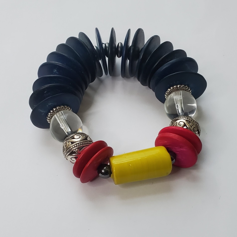 Eclectic Beaded Stretch Bracelet